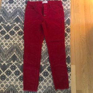 Free people red corduroy pants